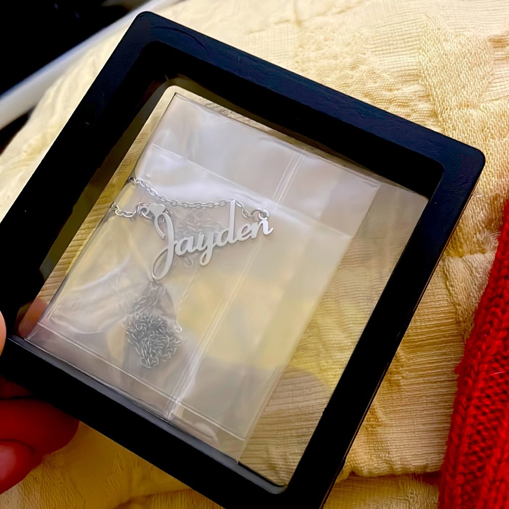 Jayden name necklace - with case